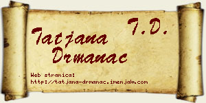 Tatjana Drmanac vizit kartica